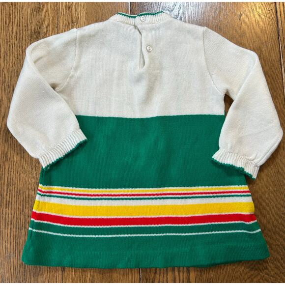 Vintage Toddle Time Penney’s Sesame St. Big Bird Alphabet Sweater Dress Sz 2T - Picture 6 of 6